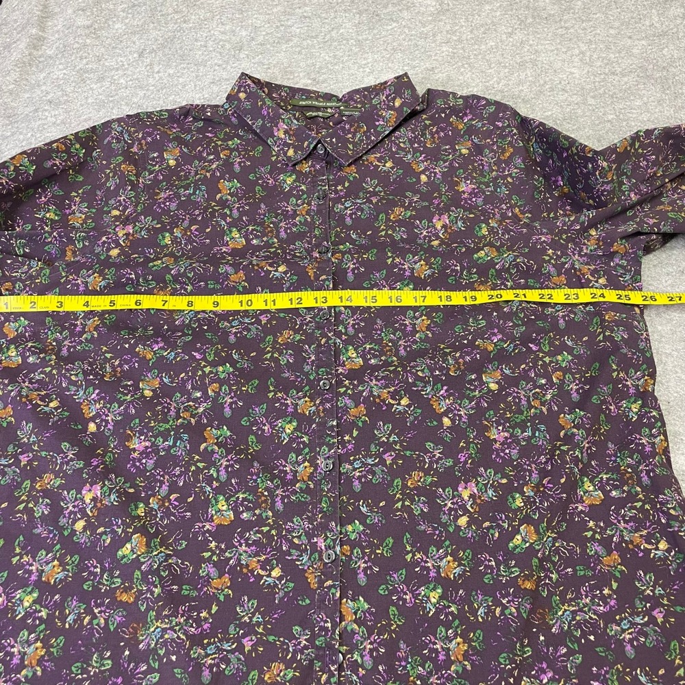 Eddie Bauer Purple Floral Stretch Wrinkle Resistant Button Down Shirt 2X - Picture 13 of 16